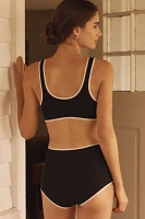 By Anthropologie Lace-Trim High-Waisted Briefs