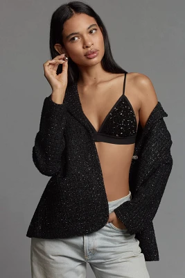 By Anthropologie Sequin Triangle Bra