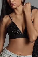 By Anthropologie Sequin Triangle Bra