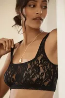 By Anthropologie Lace Scoop Bra