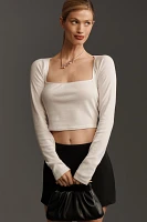 By Anthropologie Seamless Long-Sleeve Crop Top