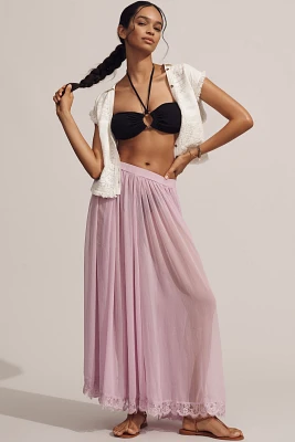 By Anthropologie Sheer Maxi Skirt