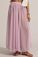 By Anthropologie Sheer Maxi Skirt