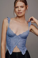 By Anthropologie Lace Bustier Top