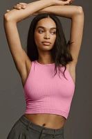 The Reegan Crew-Neck Crop Racerback Seamless Tank Top