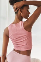 The Reegan Crew-Neck Crop Racerback Seamless Tank Top