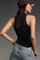 The Reegan Seamless Mock-Neck Ribbed Bodysuit