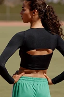 The Renna Seamless Long-Sleeve Shrug Top