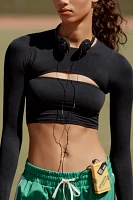 The Renna Seamless Long-Sleeve Shrug Top