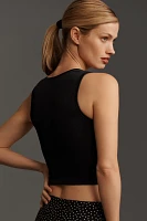 By Anthropologie Seamless Ribbed Square-Neck Tank