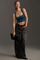 By Anthropologie Seamless Ribbed Square-Neck Tank