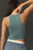 The Reegan Crew-Neck Crop Racerback Seamless Tank Top
