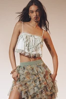 By Anthropologie Cropped Lace Cami
