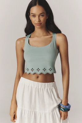 By Anthropologie Seamless Laser-Cut Tank Top