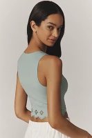 By Anthropologie Seamless Laser-Cut Tank Top