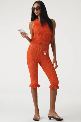 By Anthropologie Popcorn Knit Capri Pants