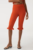 By Anthropologie Popcorn Knit Capri Pants
