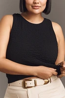 By Anthropologie Textured Racerback Tank