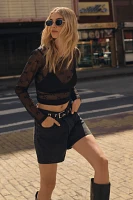 By Anthropologie Long-Sleeve Novelty Lace Top