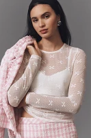By Anthropologie Long-Sleeve Novelty Lace Top