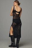 By Anthropologie Lace Midi Slip Dress