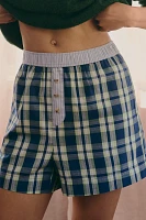 By Anthropologie Flannel Boxer Shorts