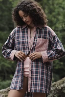 By Anthropologie Flannel Boyfriend Buttondown Shirt