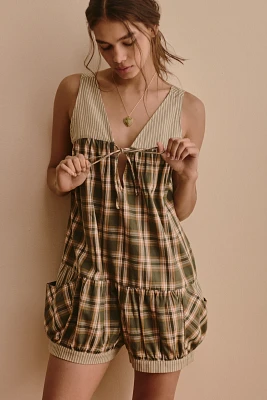 By Anthropologie Flannel Romper