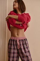 By Anthropologie Flannel Boxer Pants