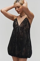 By Anthropologie Lace-Trim Bubble Tunic Top