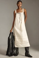 By Anthropologie Scalloped Cotton Nightgown