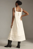 By Anthropologie Scalloped Cotton Nightgown