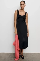 By Anthropologie Ruched Midi Slip Dress