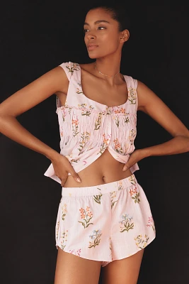 By Anthropologie Mini Floral Sleep Shorts
