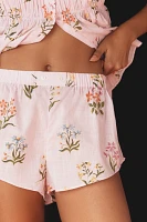 By Anthropologie Mini Floral Sleep Shorts