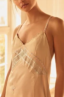 By Anthropologie Jacquard Midi Slip Dress