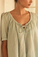 By Anthropologie Short-Sleeve Ruffled Pajama Top