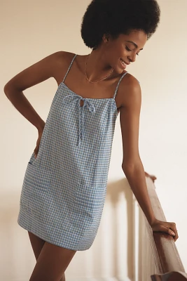 By Anthropologie Gingham Mini Nap Dress