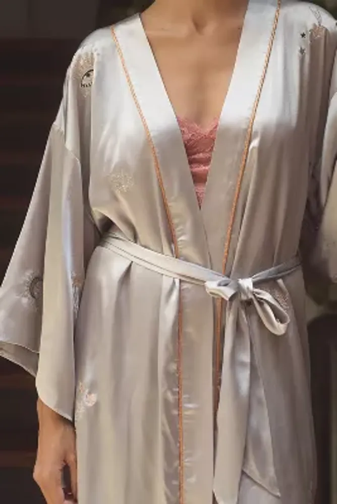 By Anthropologie Celestial Embroidered Robe