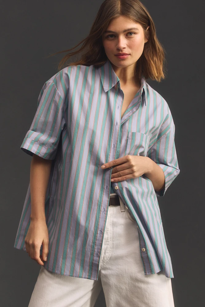 By Anthropologie Short-Sleeve Pajama Top