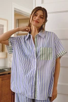 By Anthropologie Short-Sleeve Pajama Top