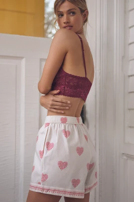 By Anthropologie Embroidered Boxer Shorts