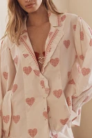 By Anthropologie Long-Sleeve Collared Pajama Top