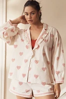 By Anthropologie Long-Sleeve Collared Pajama Top