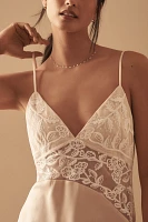 By Anthropologie Lace Chiffon Slip