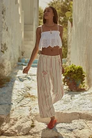 By Anthropologie Eyelet Crop Swing Cami