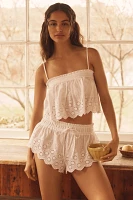 By Anthropologie Eyelet Crop Swing Cami