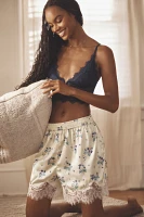 By Anthropologie Lace-Trim Pajama Shorts