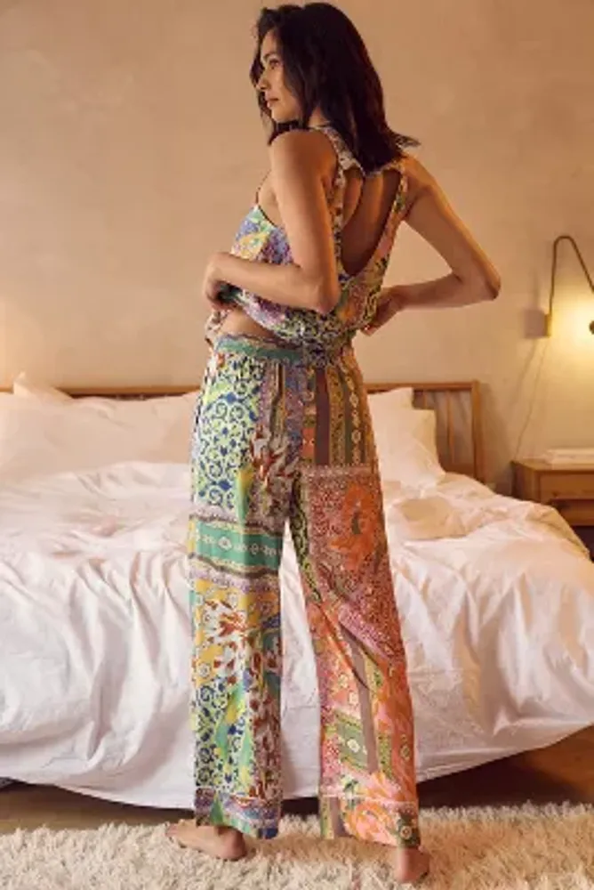 SIMKHAI Yvonne Scarf Print Wide Leg Pants Swim Cover-Up | Bloomingdale's