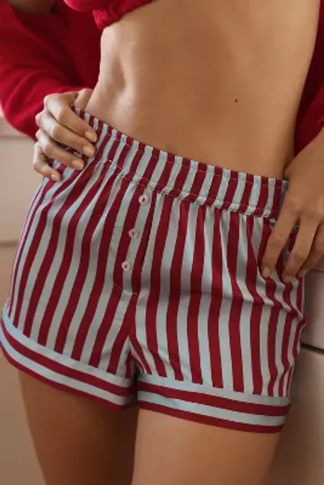 By Anthropologie Striped Pajama Shorts